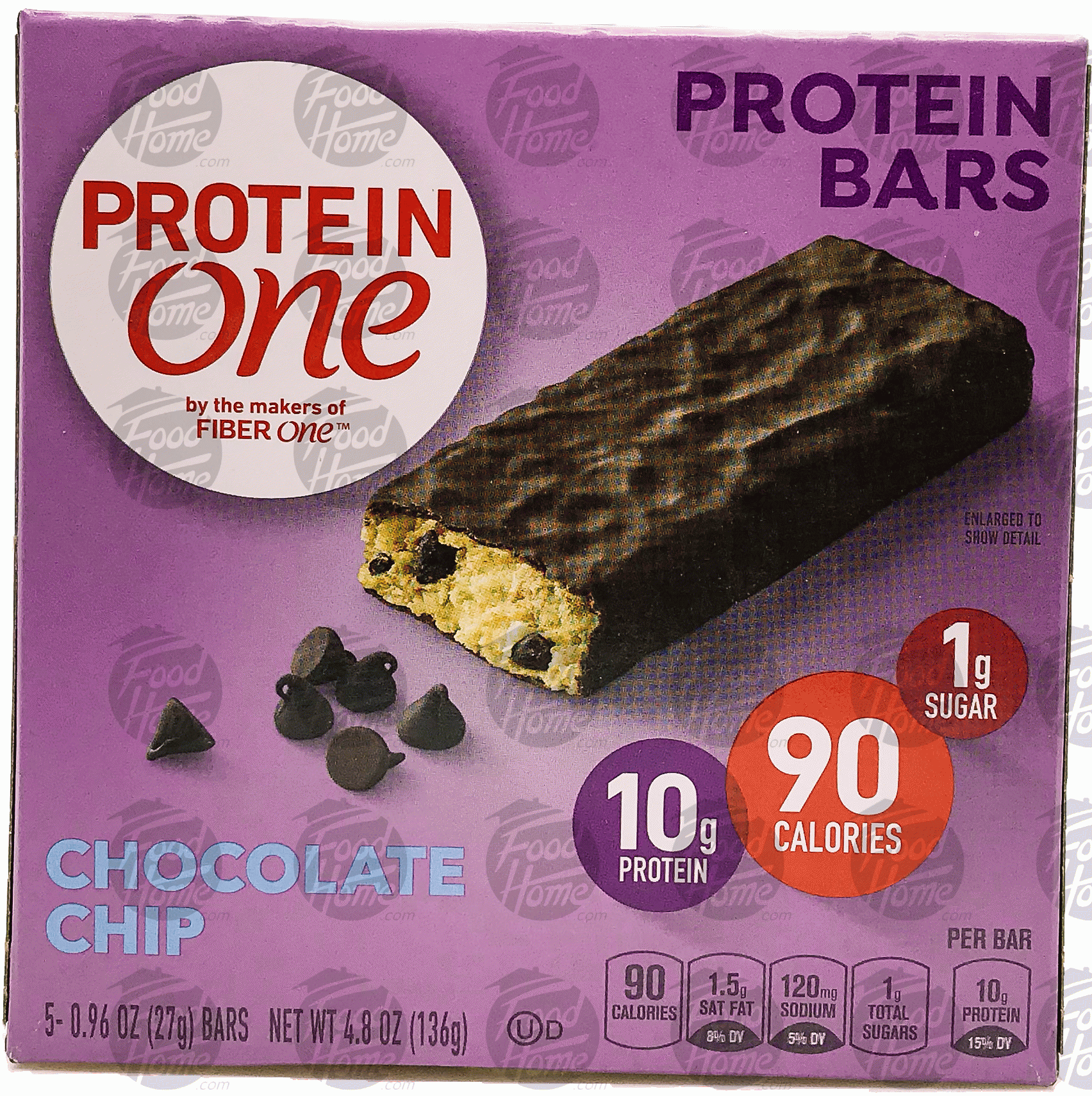 Fiber One Protein One choclate chip protein bars, 5 pk., box Full-Size Picture